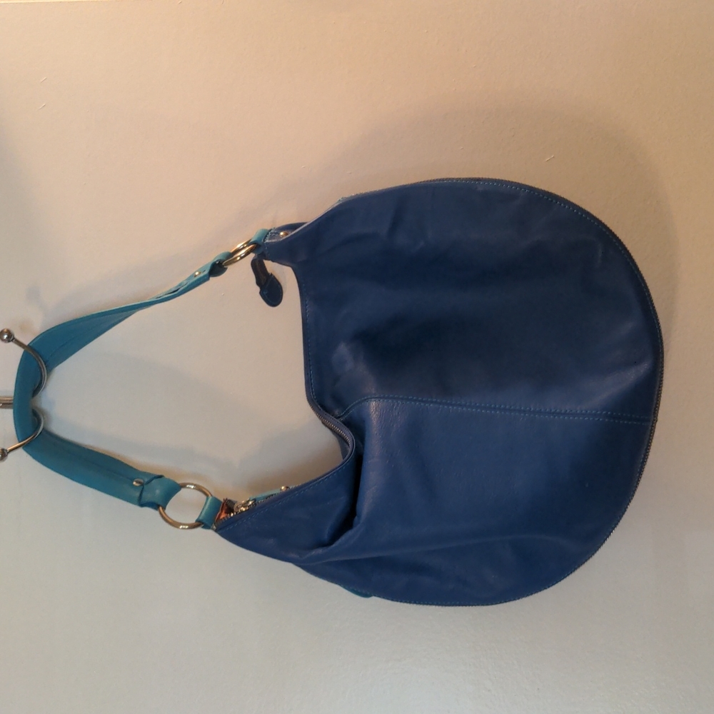 Kate Landry Expandable Leather Shoulder Bag